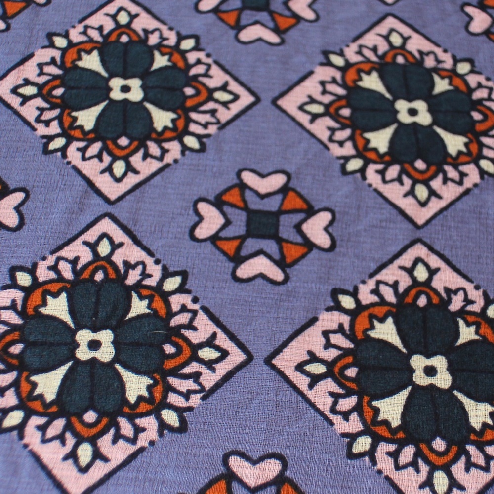 NWOT Melrose & Market Purple Pink Patterned Scarf - Picture 5 of 8